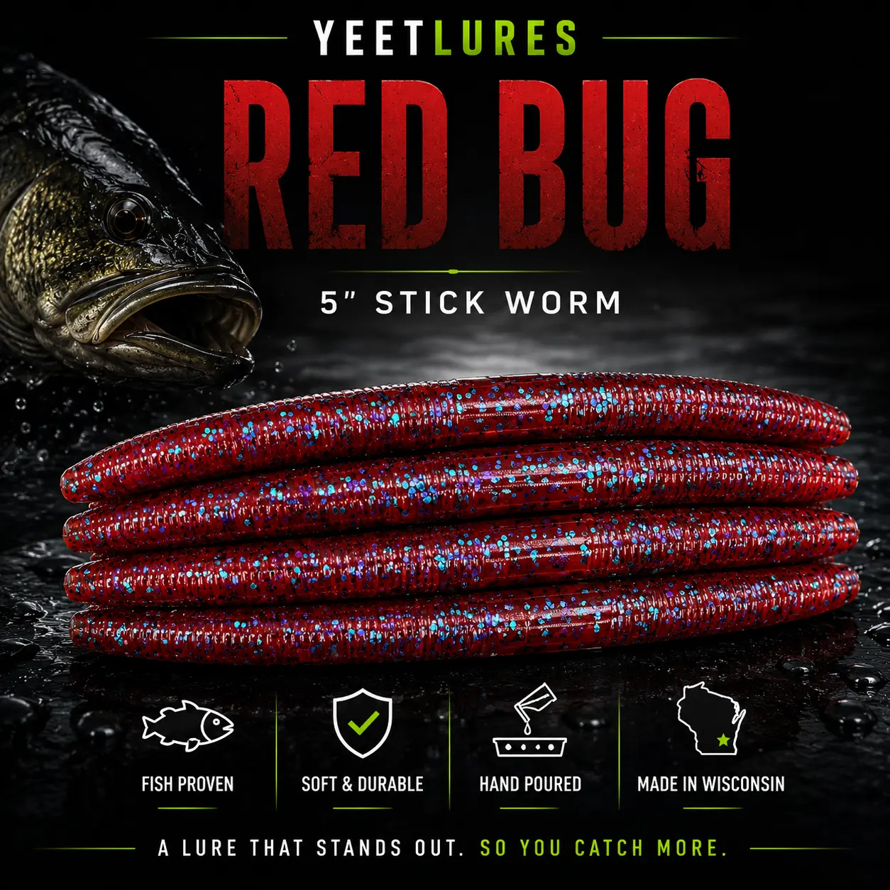Red Bug Stick Worm