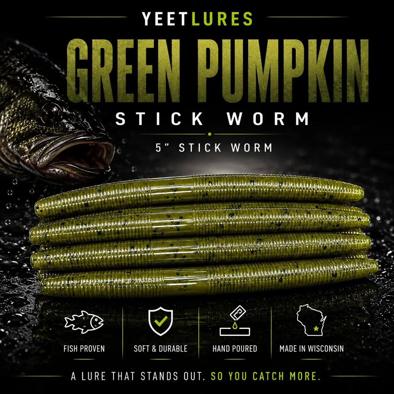 Green Pumpkin Stick Worm