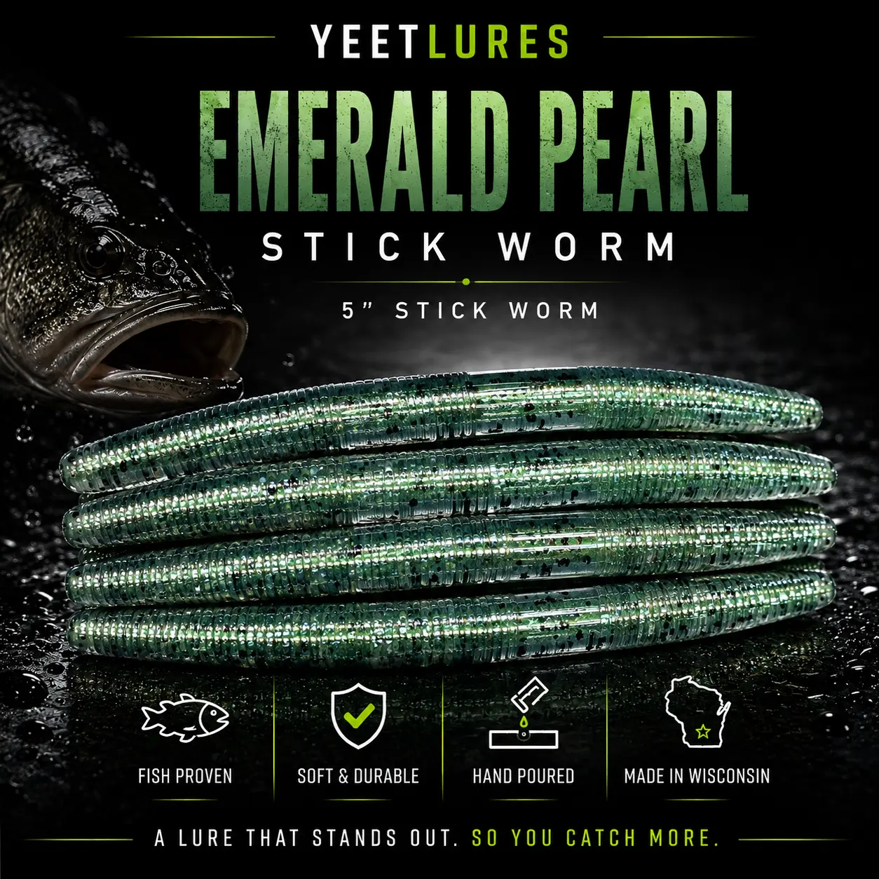 Emerald Pearl Stick Worm